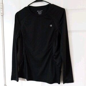 Champion double dry Black Long Sleeve Shirt Women's Activewear Size Large